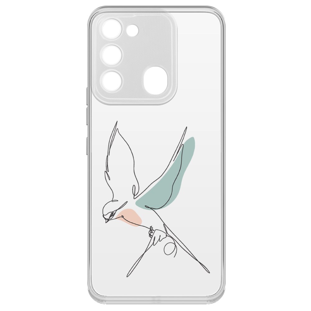 

Чехол-накладка Krutoff Clear Case Полет для Tecno Spark Go 2022, Прозрачный
