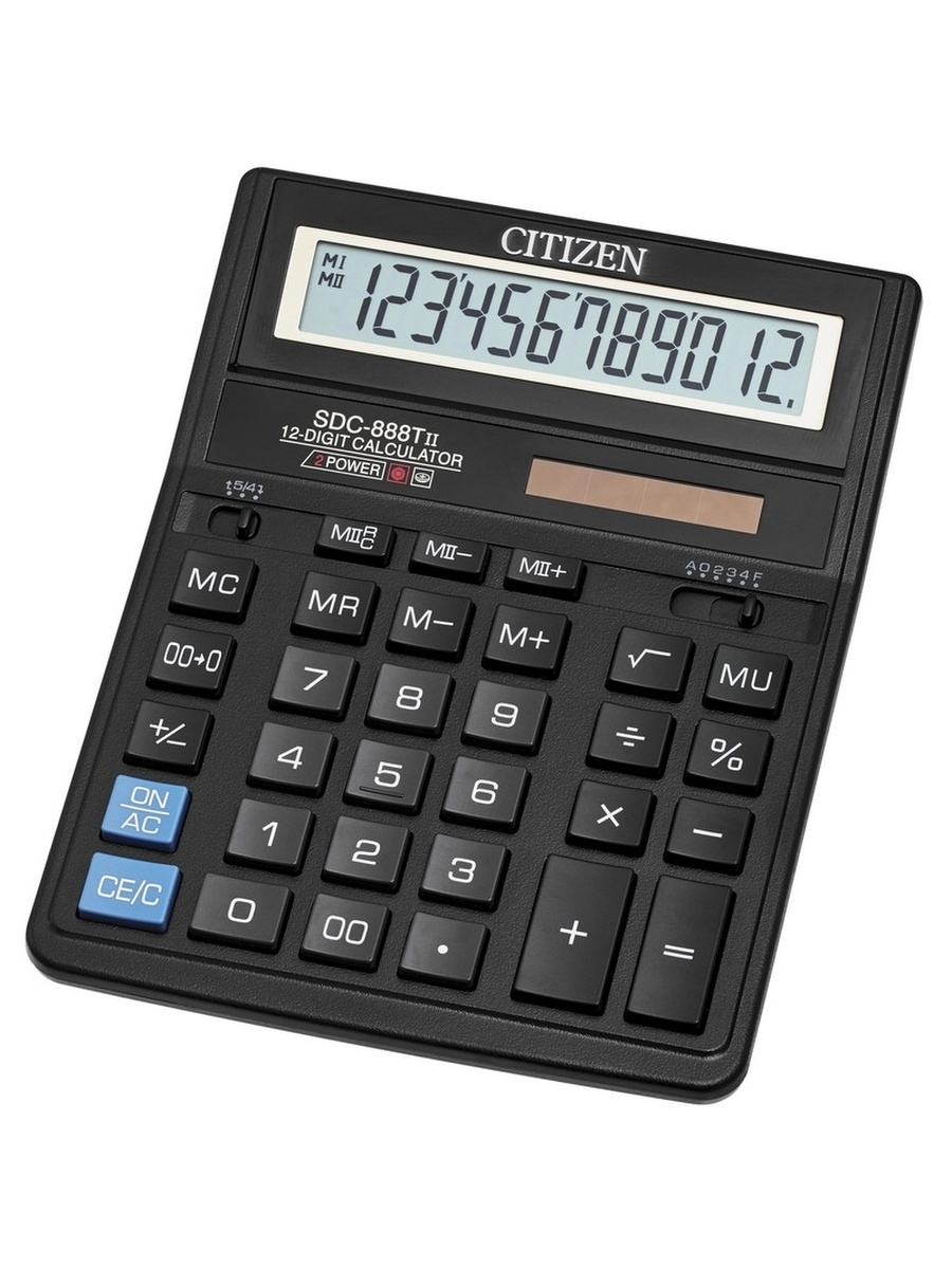 Калькулятор Citizen SDC-888T, настольный, 12-разрядный