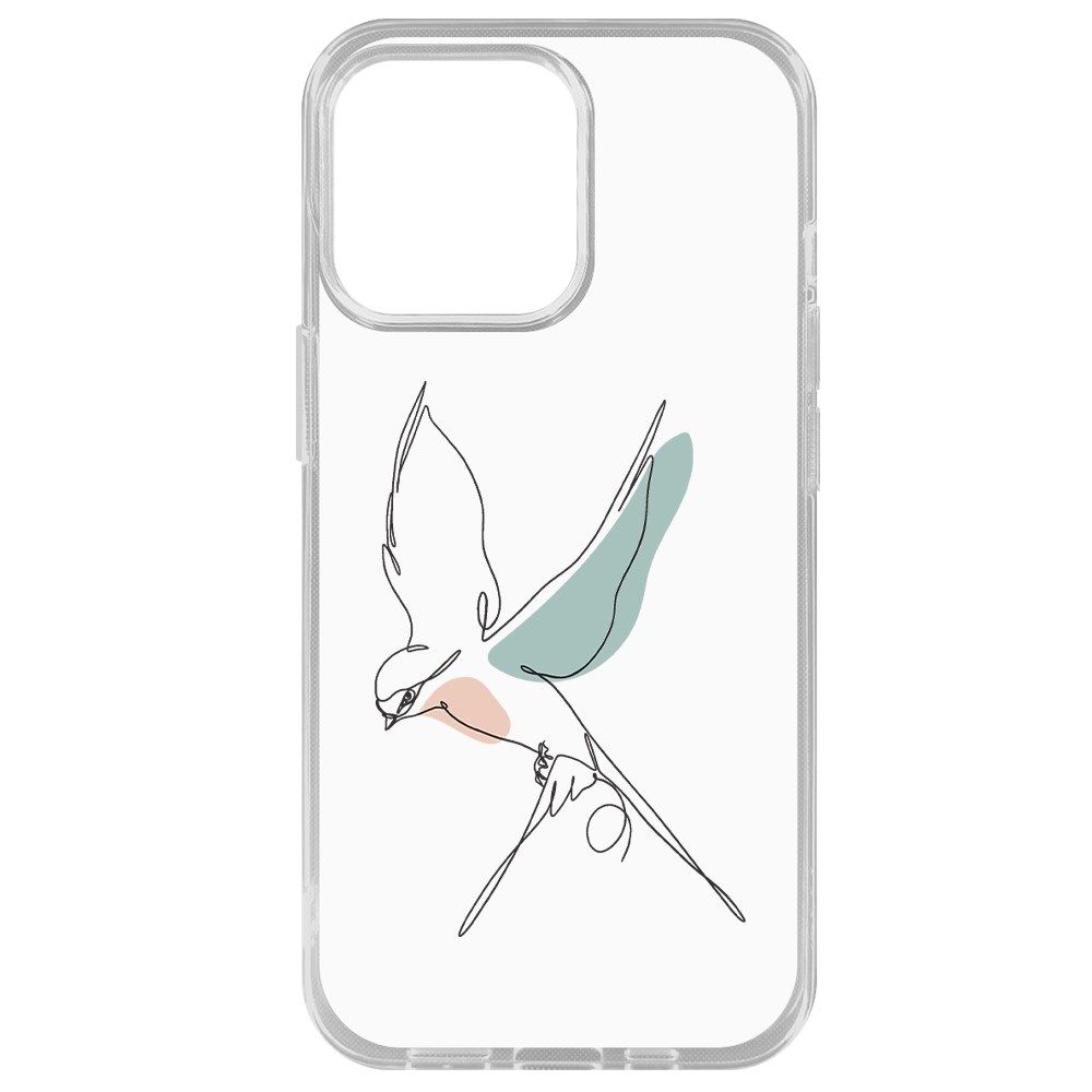 фото Чехол-накладка krutoff clear case полет для iphone 14 pro max