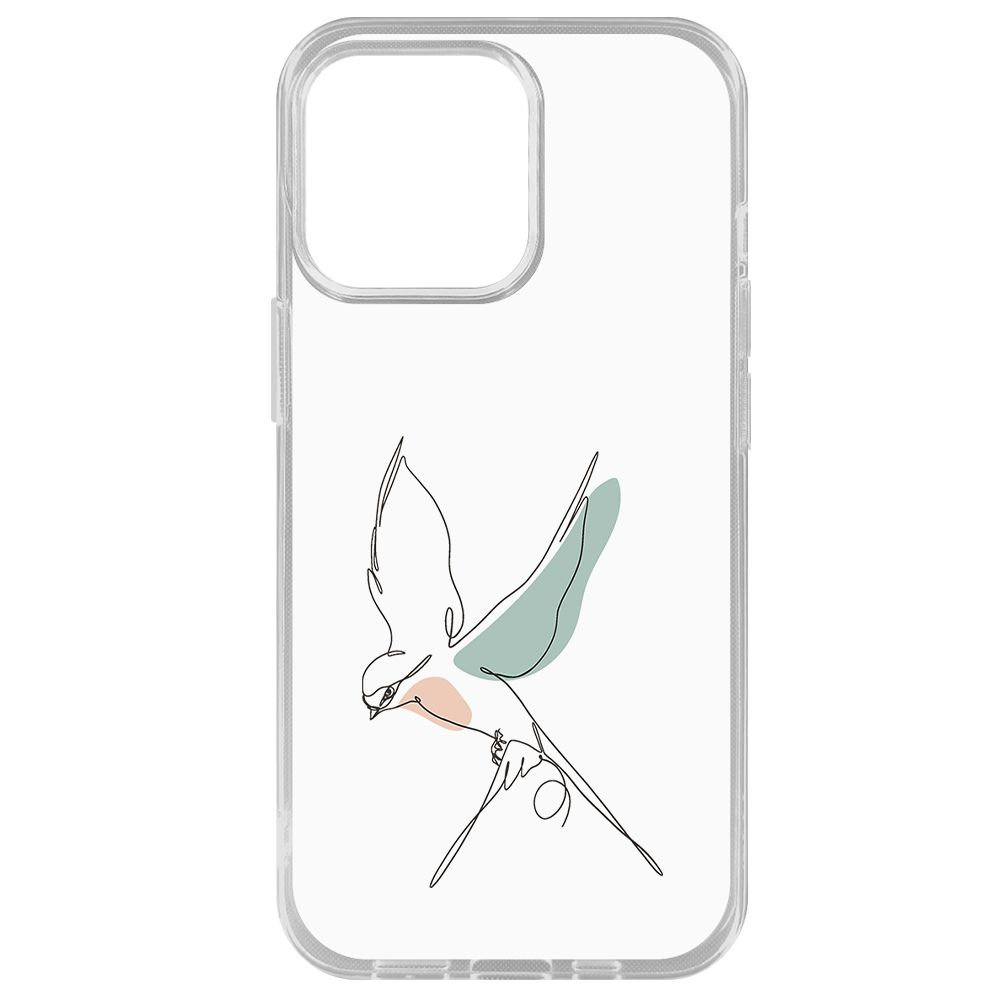 

Чехол-накладка Krutoff Clear Case Полет для iPhone 14 Pro Max, Прозрачный