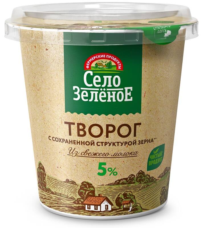 

Творог Село Ваганово 5% БЗМЖ 500 г