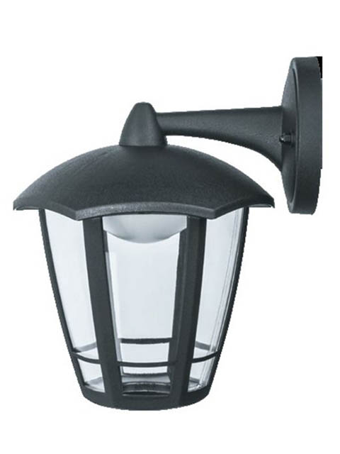 Светильник садовый настенный Navigator 61620, 6 граней, черный, IP44, 4000К дневного света