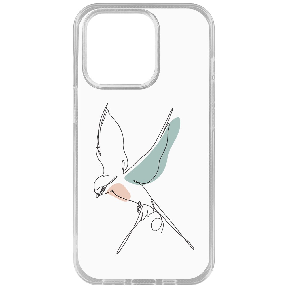 фото Чехол-накладка krutoff clear case полет для iphone 14 pro
