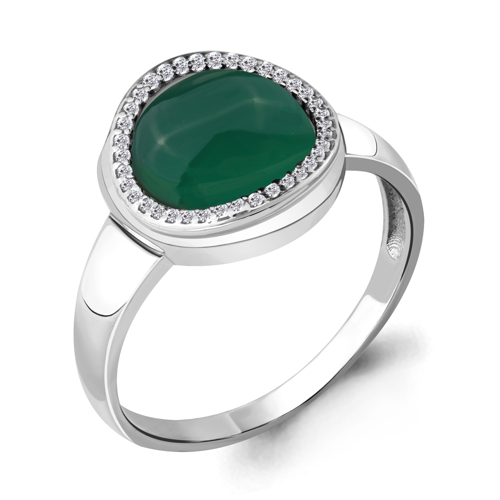

Кольцо из серебра с агатом р. 20 Aquamarine 6552009А_925_р, 6552009А_925_р