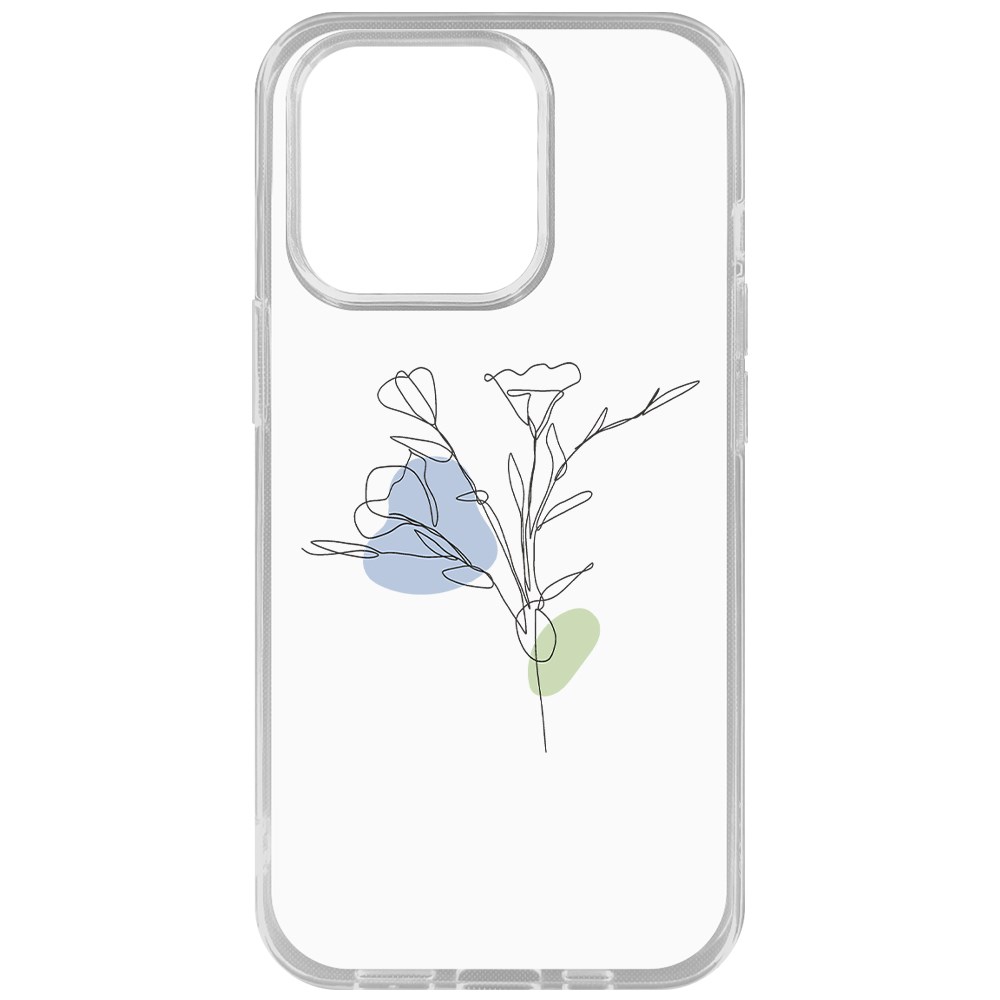 фото Чехол-накладка krutoff clear case эустома для iphone 14 pro