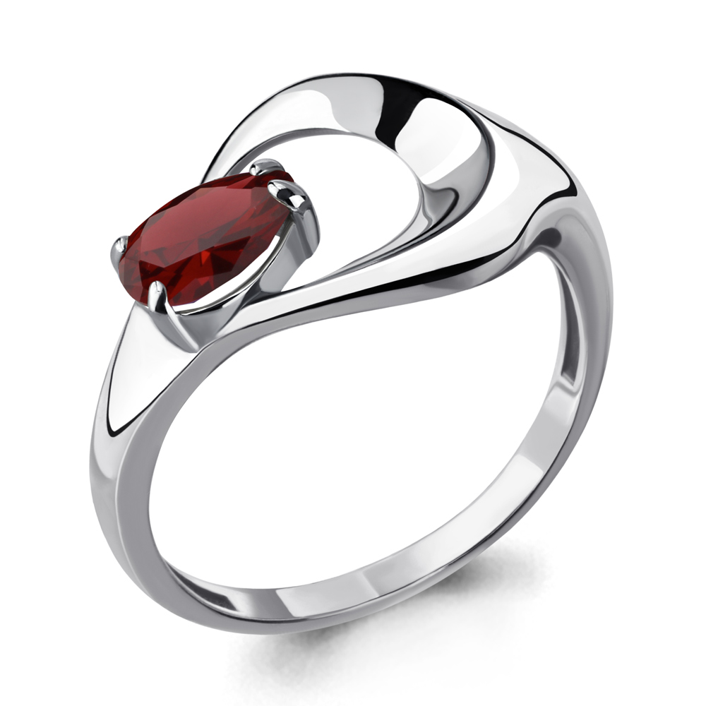 

Кольцо из серебра с гранатом р.  Aquamarine 6552103_925_р, 6552103_925_р