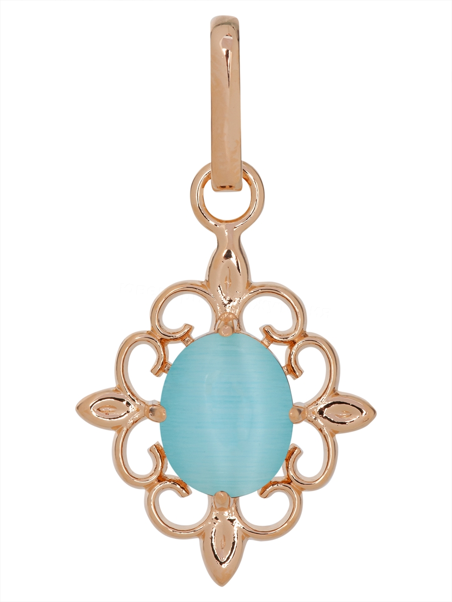 

Подвеска из ювелирного сплава Lotus Jewelry 3040P-07CA-blue, кошачий глаз, 3040P-07CA-blue