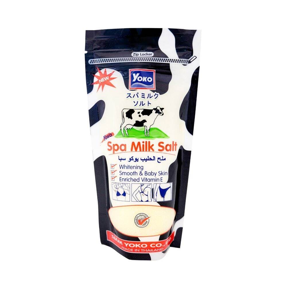 Скраб для тела YOKO солевой с МОЛОКОМ Yoko Argussy Spa Milk Salt, 300г конфеты молочные funny cows со сгущенным молоком и с вареным сгущенным молоком