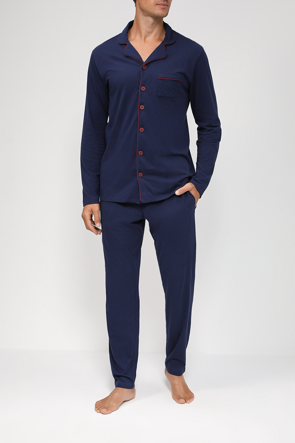 

Пижама мужская Benetton Undercolors 3VD04P01P синяя M, Синий, 3VD04P01P