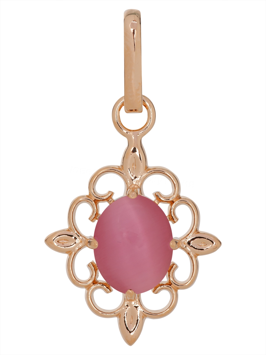 

Подвеска из ювелирного сплава Lotus Jewelry 3040P-07CA-pink, кошачий глаз, 3040P-07CA-pink