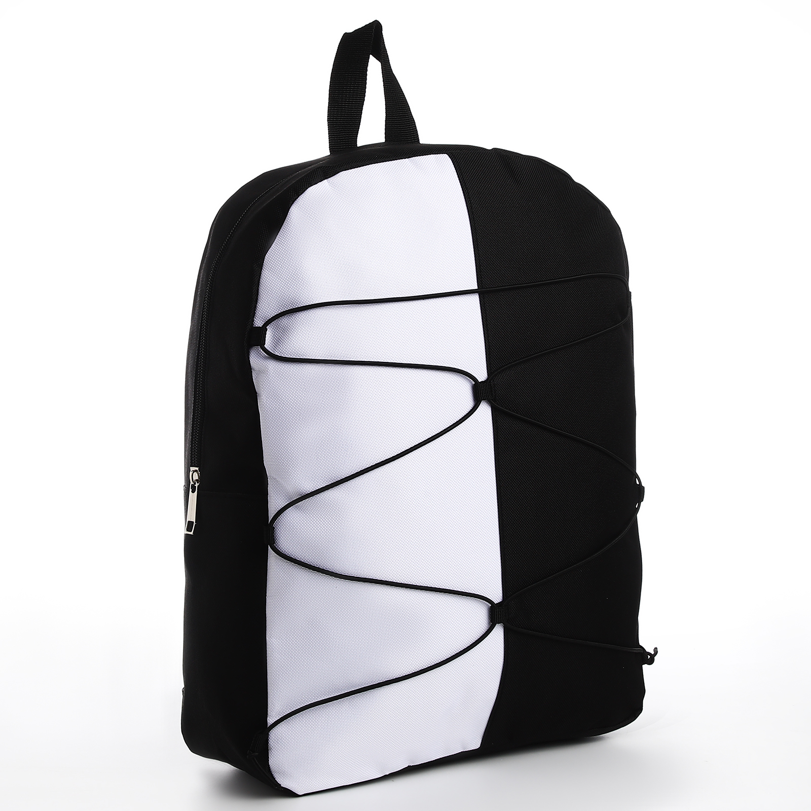 Рюкзак NAZAMOK Деймон белый/черный, 38x29x11 см