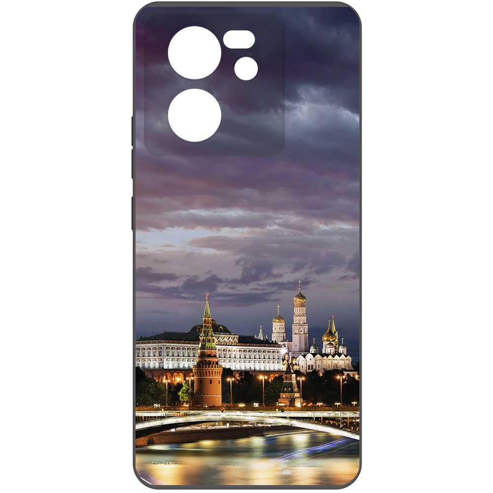 Чехол-накладка Krutoff Soft Case Россия, Московский Кремль для Xiaomi 13T черный