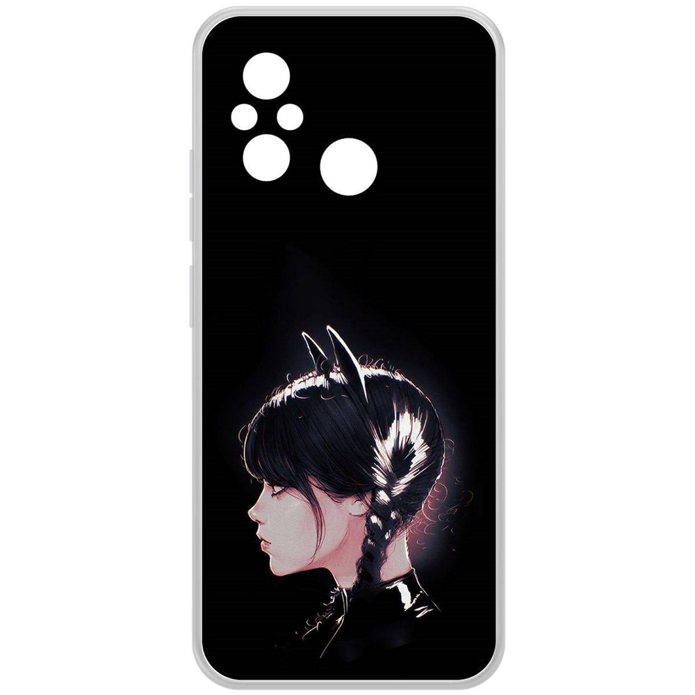 

Чехол-накладка Krutoff Clear Case Уэнсдей Аддамс - Кошка Уэнсдей для Xiaomi Redmi 12C, Прозрачный