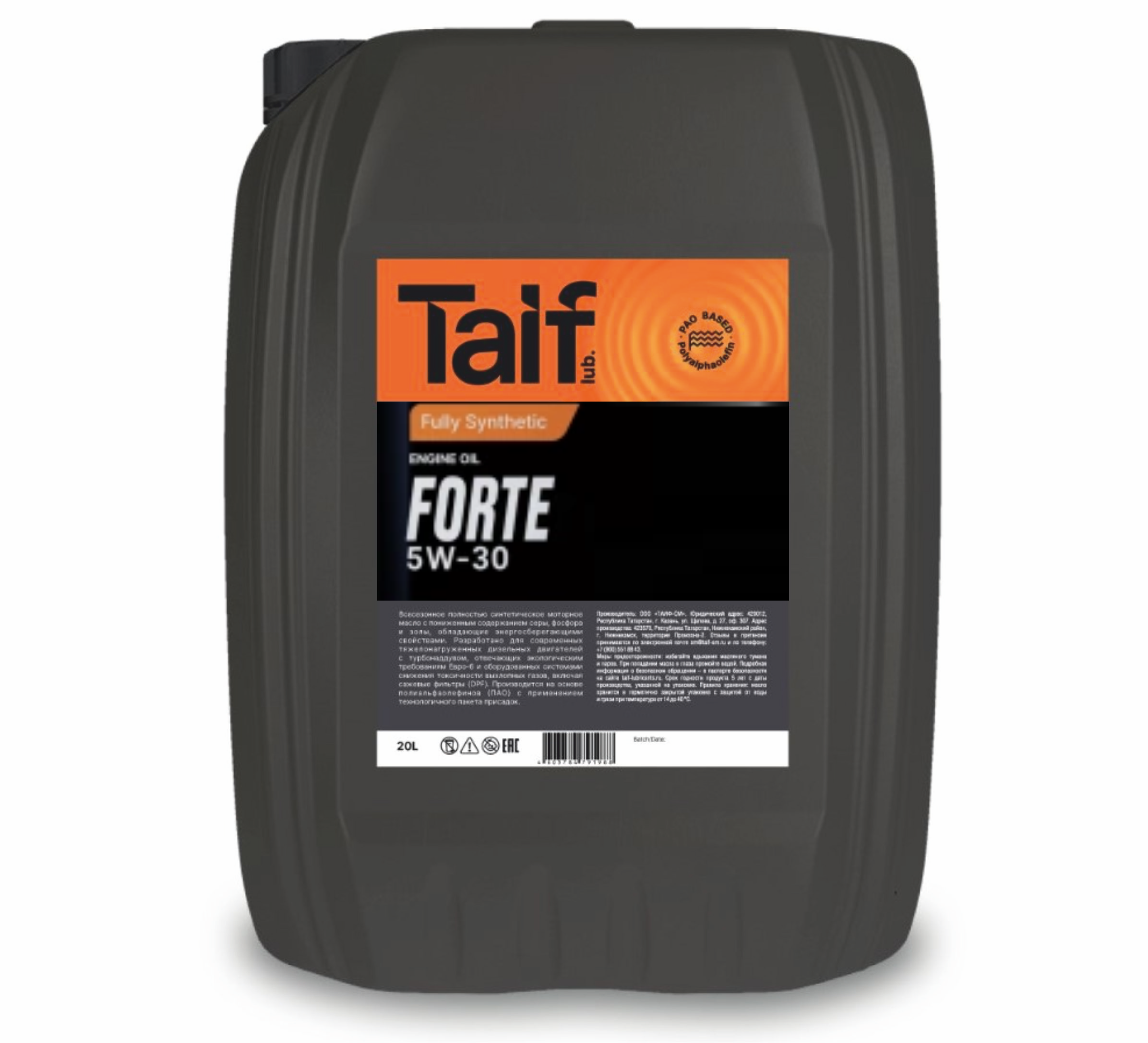 Моторное масло TAIF FORTE 5W-30, A5/B5, (211206) 20л