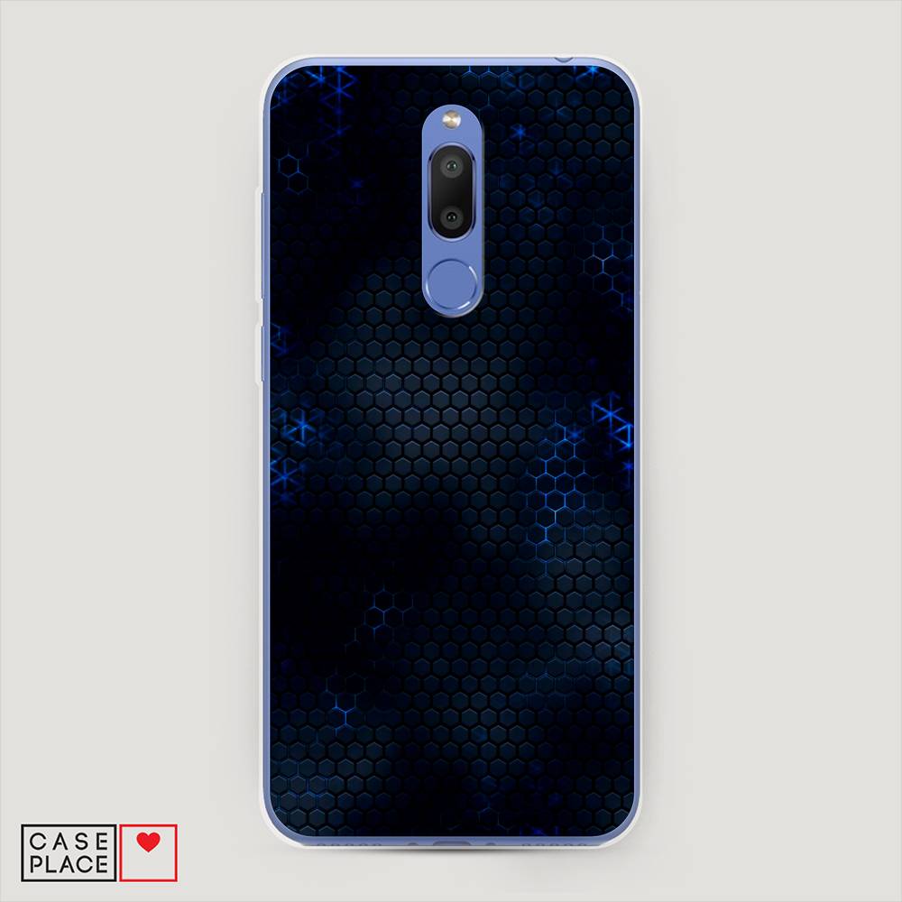 фото Чехол awog "фон соты синие" для meizu m6t
