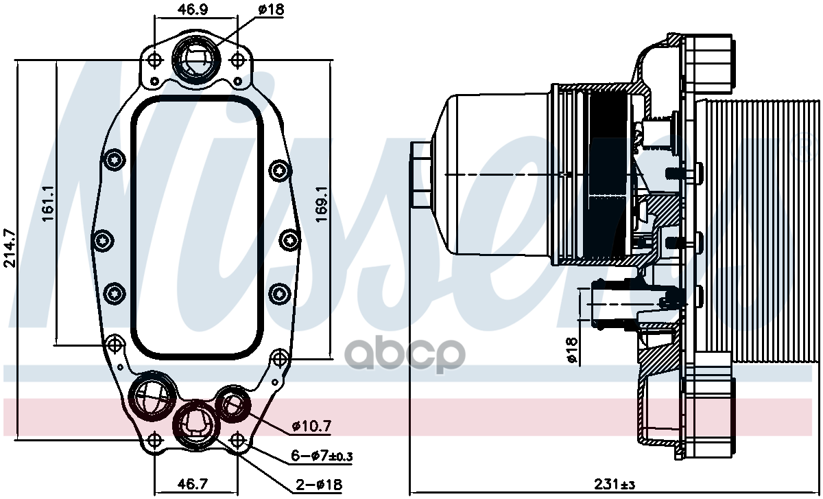

Кулер Масл. Land Rover Discovery 10- Nissens арт. 90948