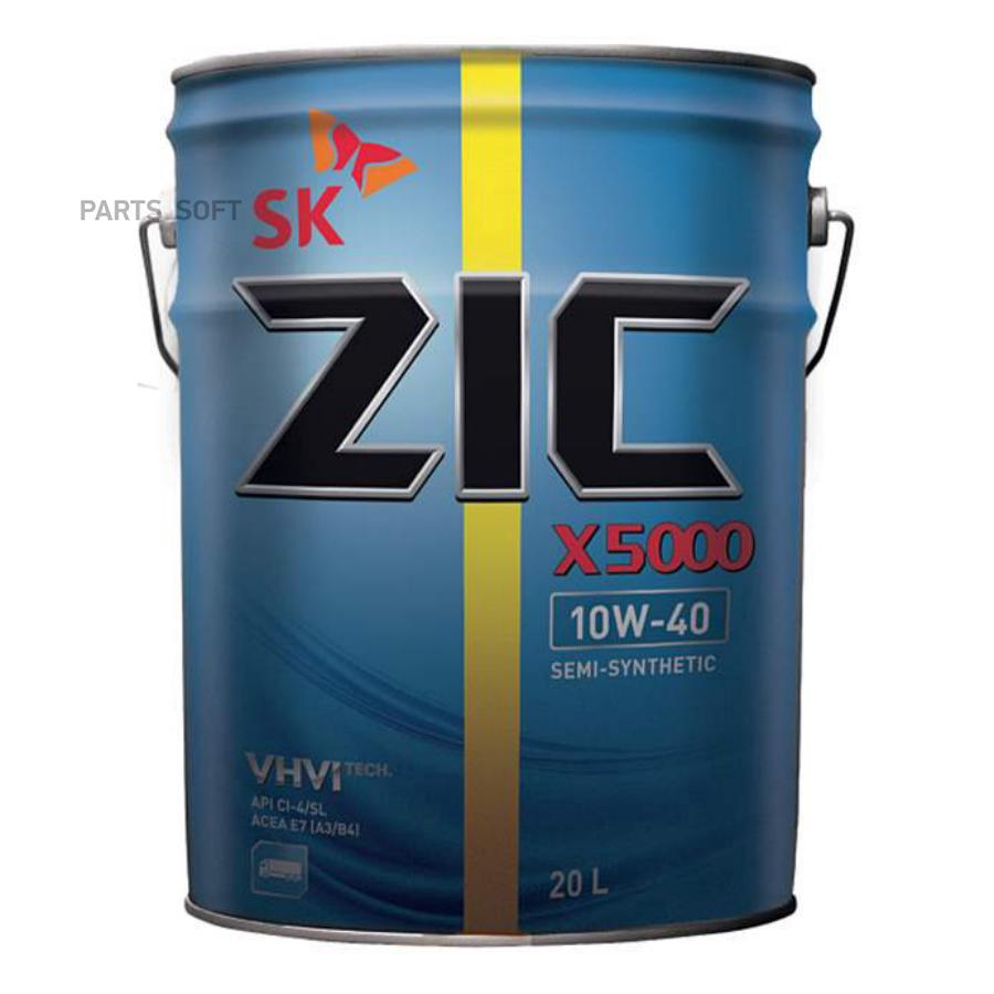 

Моторное масло ZIC X5000 10W40 20 л