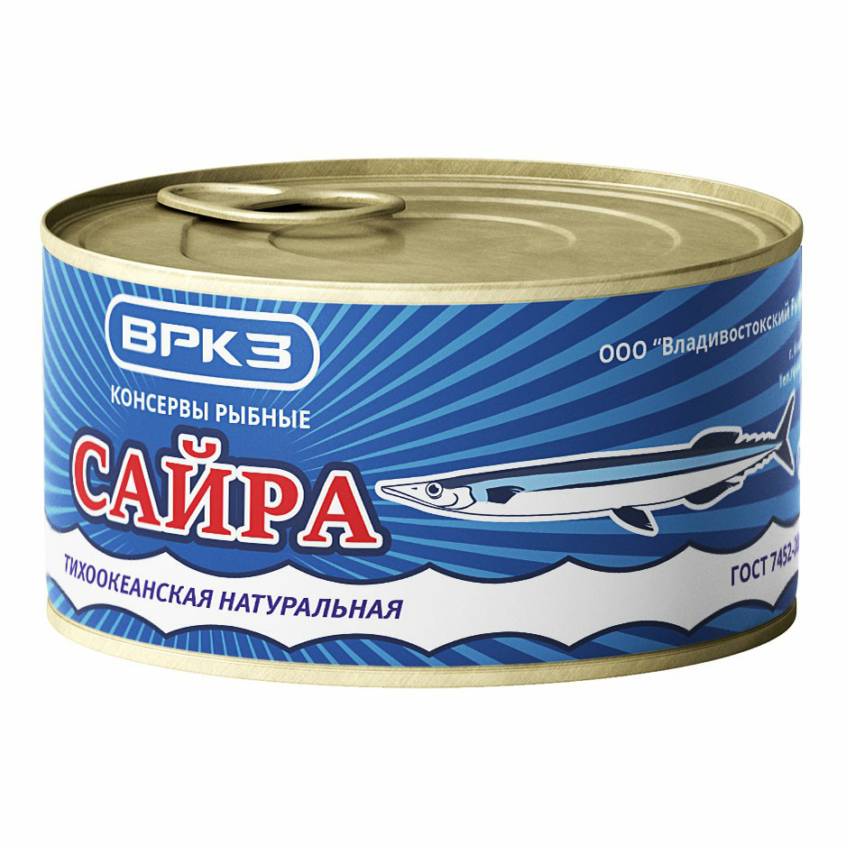 

Сайра ВРКЗ тихоокеанская натуральная 230 г