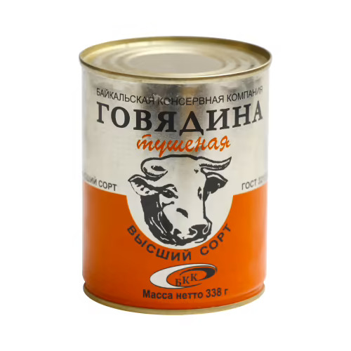

Говядина тушеная Байкальская Консервная Компания ГОСТ 338 г, ГОСТ