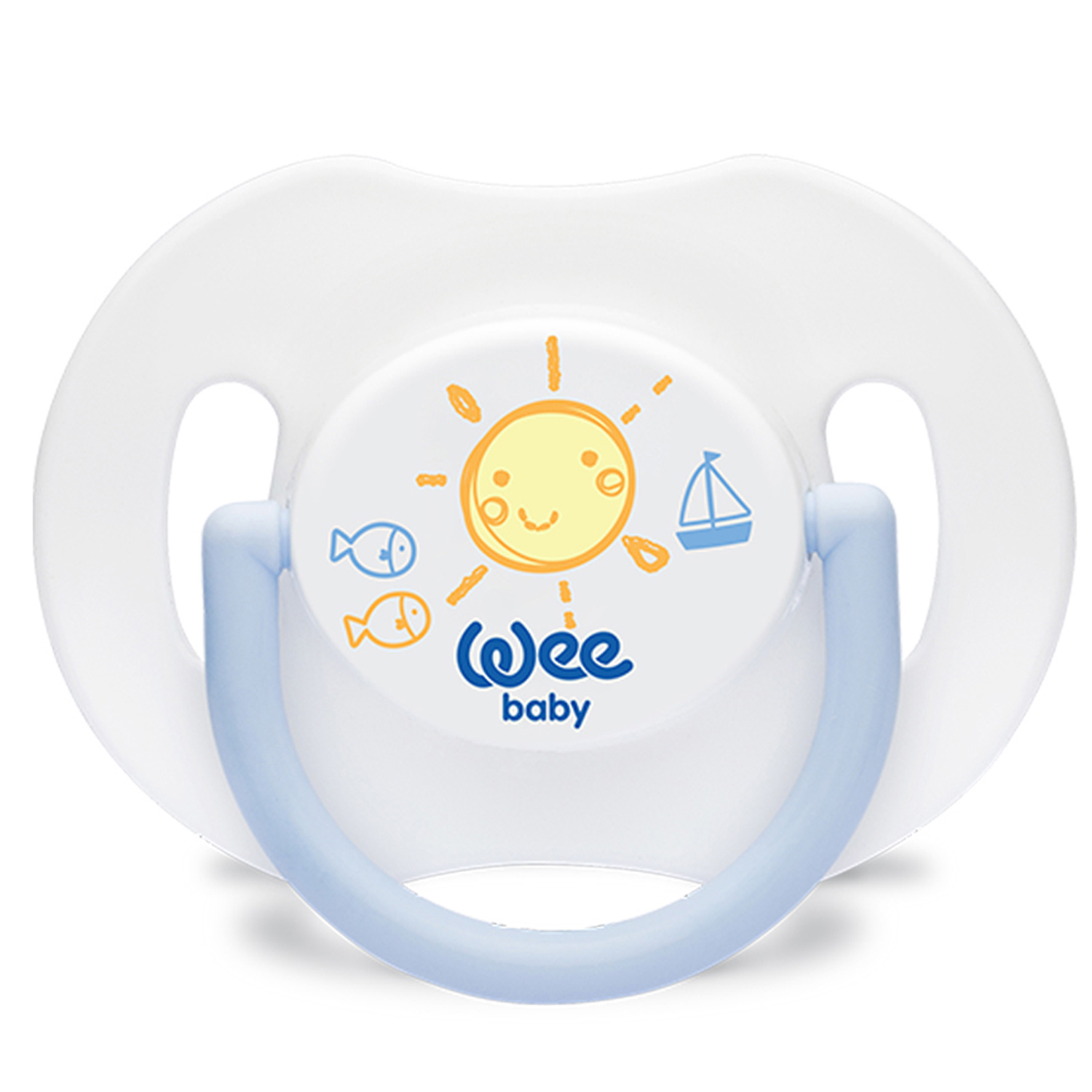 

Пустышка WeeBaby BUTTERFLY с колпачком силикон, от 6 месяцев