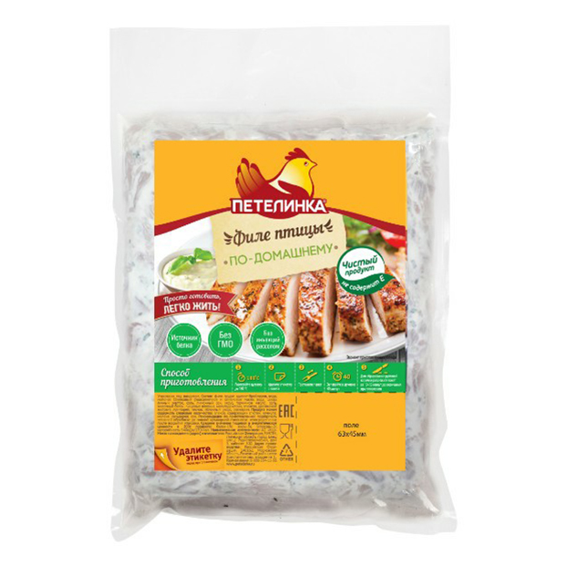 

Филе куриное Петелинка по-домашнему для запекания охлажденное +-1 кг