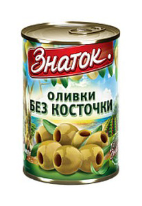 

Оливки Знаток зеленые без косточки 280 г