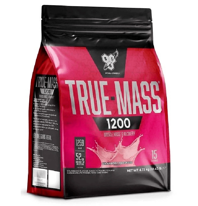 BSN True-Mass 1200, 4650 г, вкус: клубника