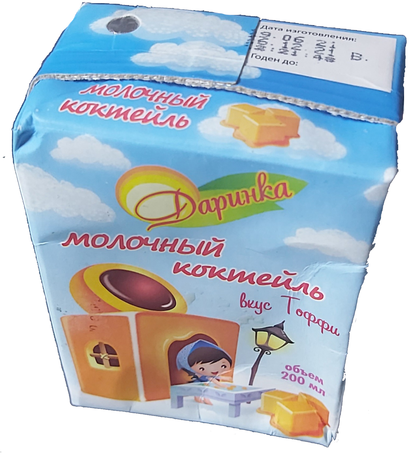 

Молочный коктейль Даринка со вкусом тоффи 2,5% 200 мл