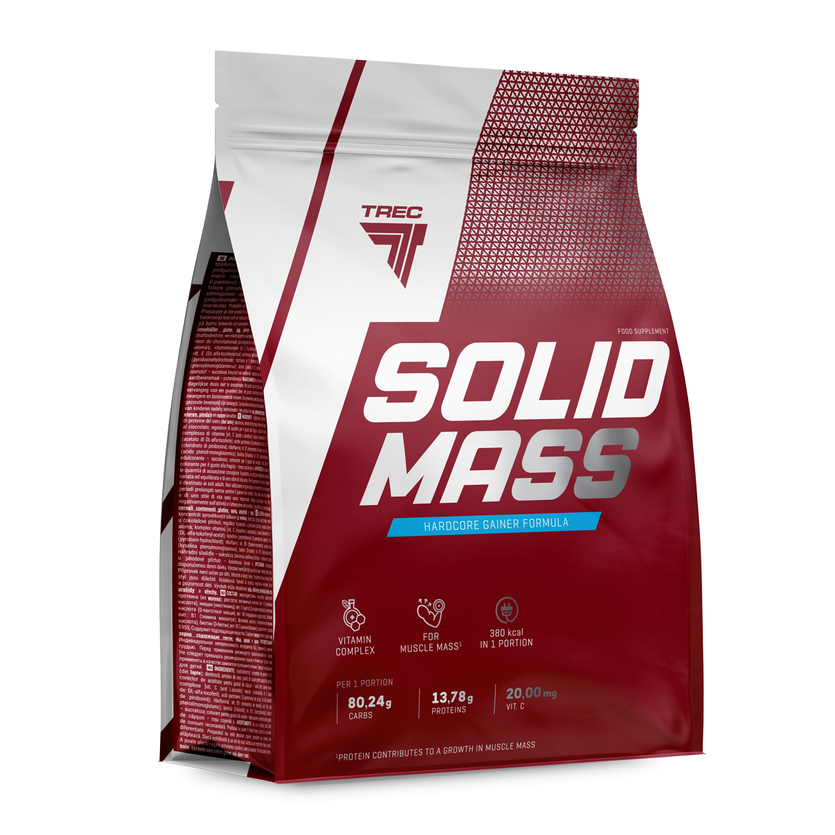 Trec Nutrition Solid Mass, 5800 г, вкус: клубника