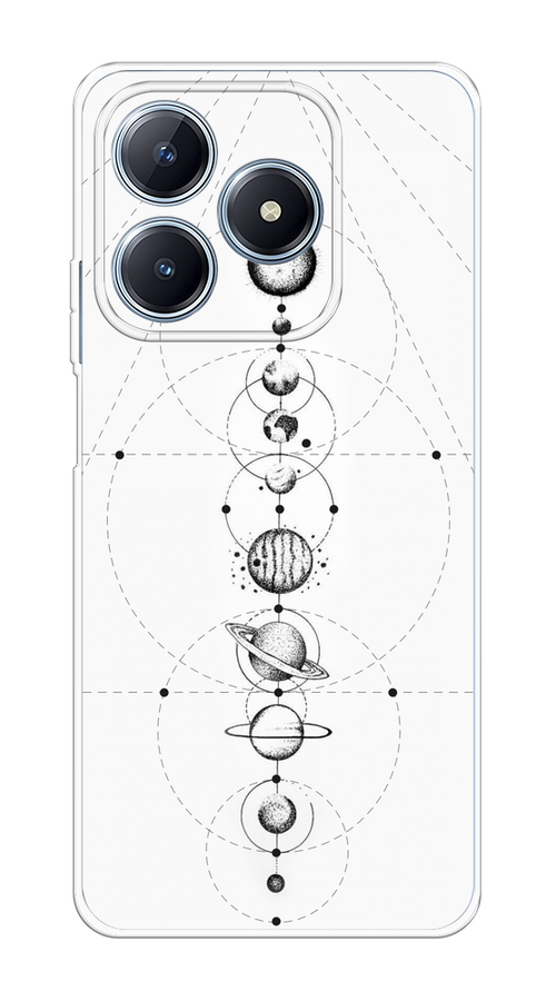 

Чехол Case Place на Realme C63 "Парад планет", Серый, 2517350-1