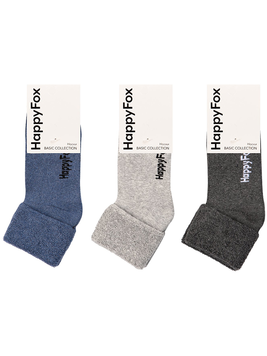 

Носки детские HappyFox HFET10001NB, антрацит, серый, джинс, 35-38, Серый;синий, HFET10001NB