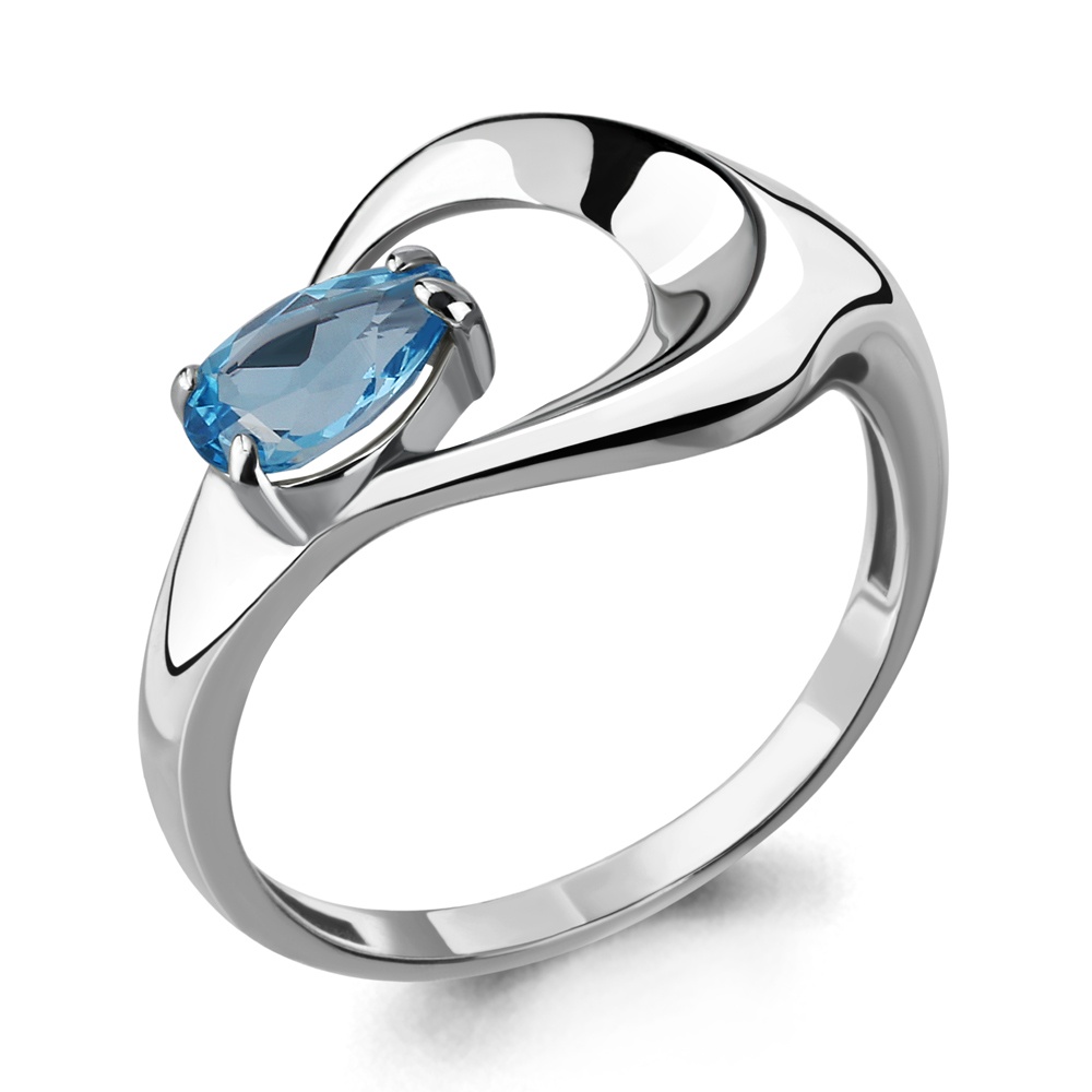 фото Кольцо из серебра с топазом р. 16,5 aquamarine 6552105_925_р