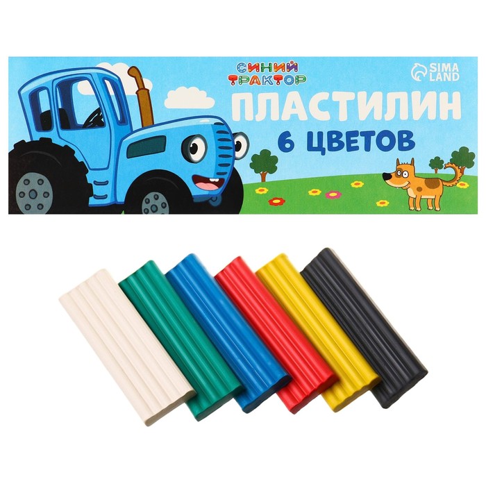 

Пластилин 6 цветов 90 г "Синий трактор"