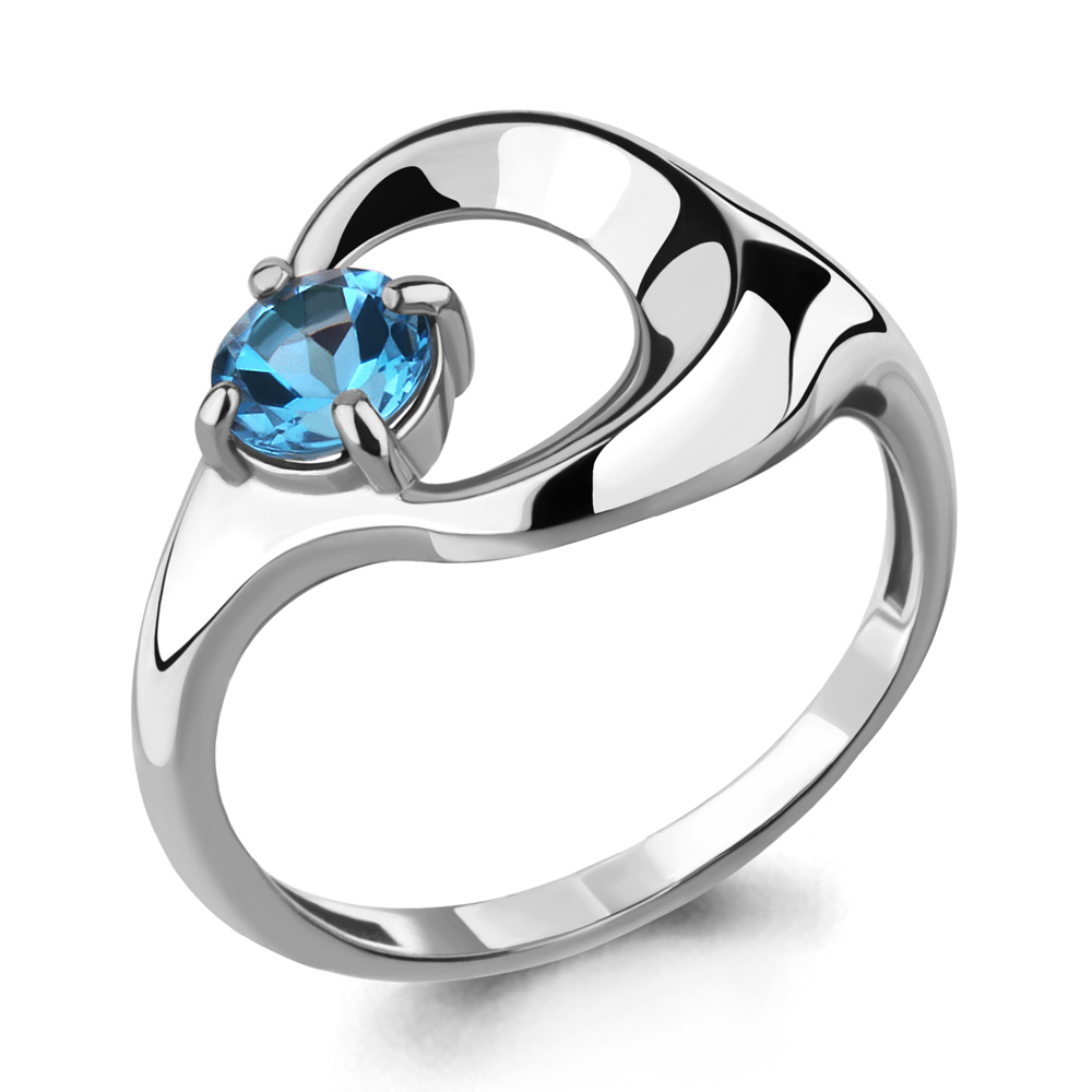 фото Кольцо из серебра с топазом р. 18,5 aquamarine 6552205_925_р