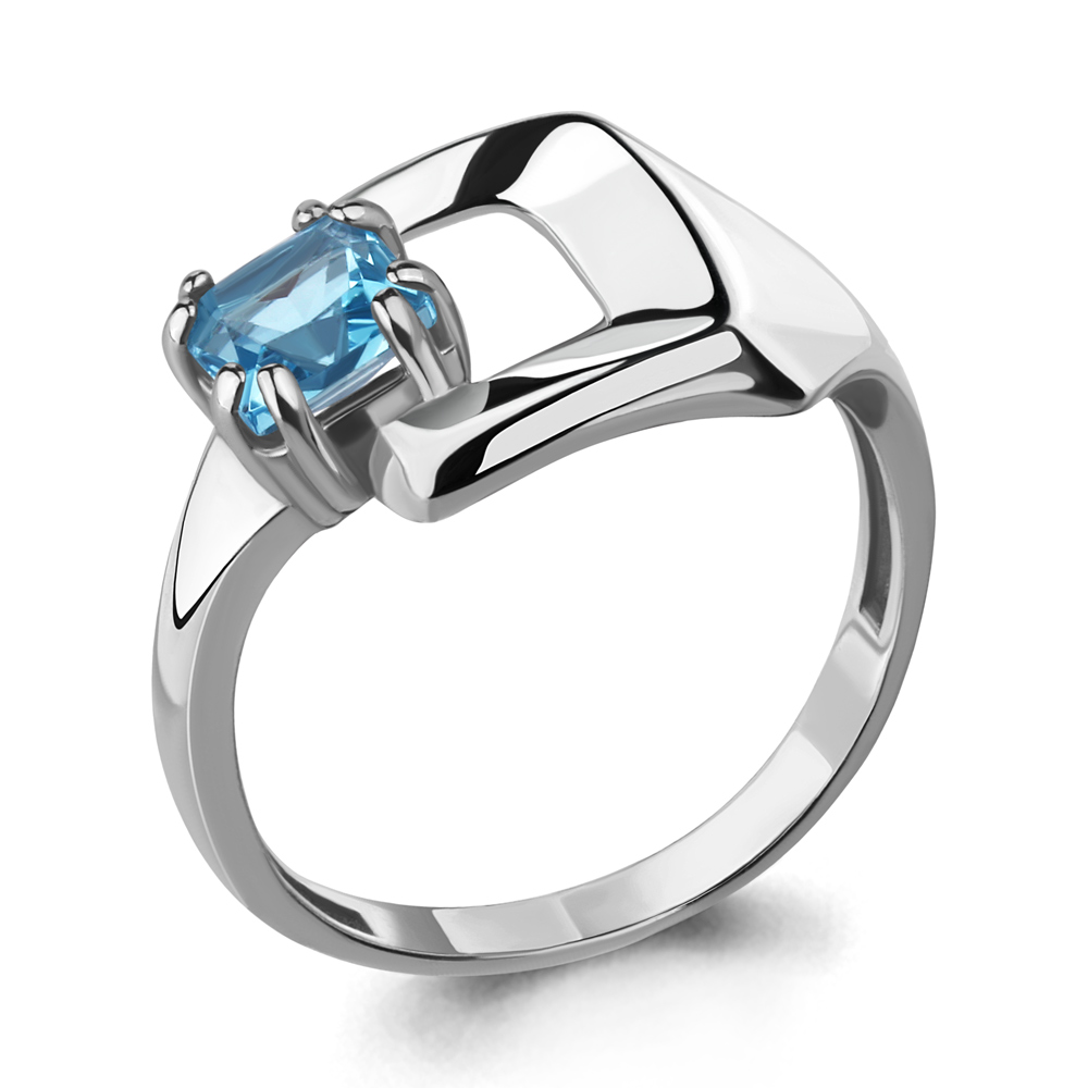 фото Кольцо из серебра с топазом р. 17 aquamarine 6552305_925_р