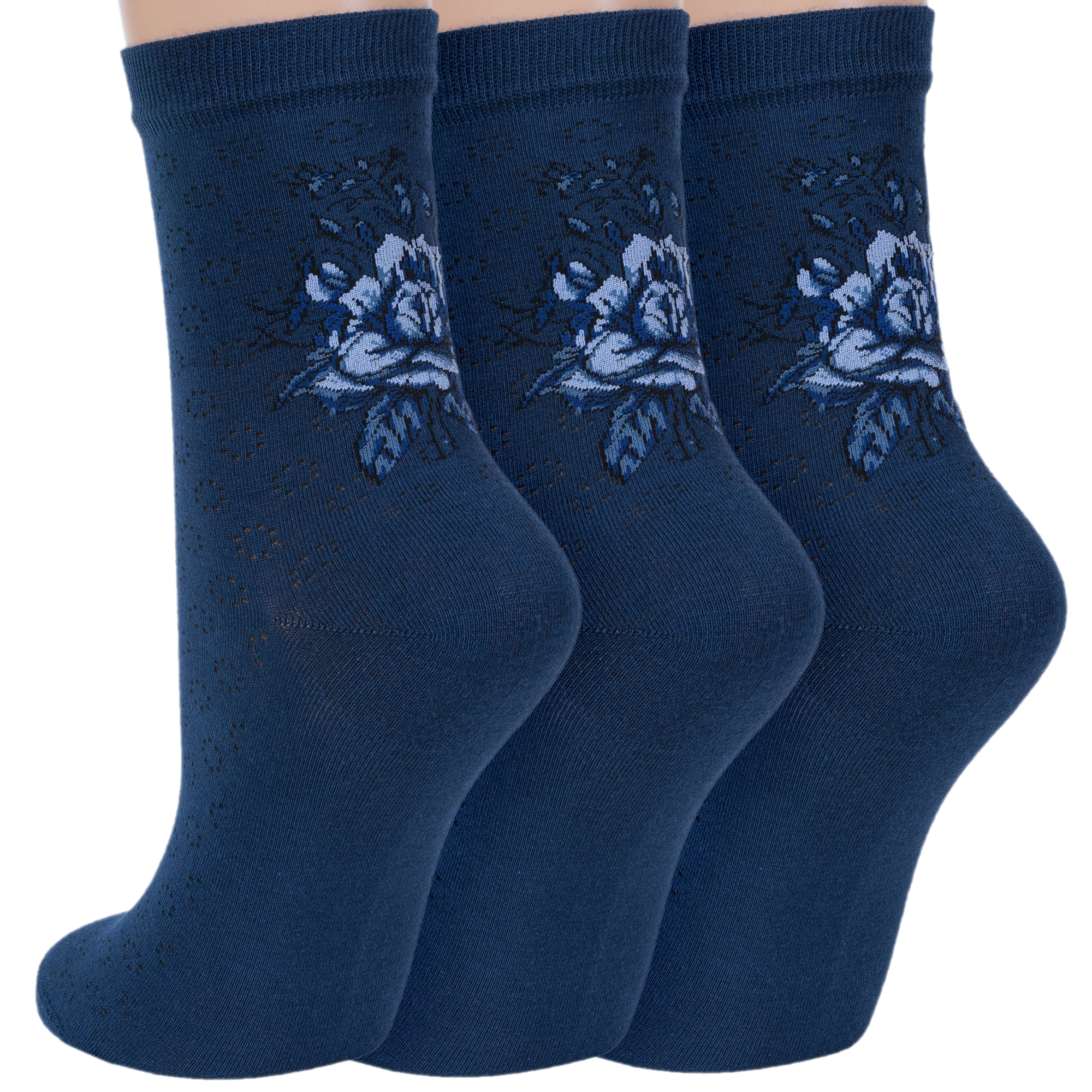 

Комплект носков женских Rusocks 3-Ж3-13018 синих 23-25, 3-Ж3-13018