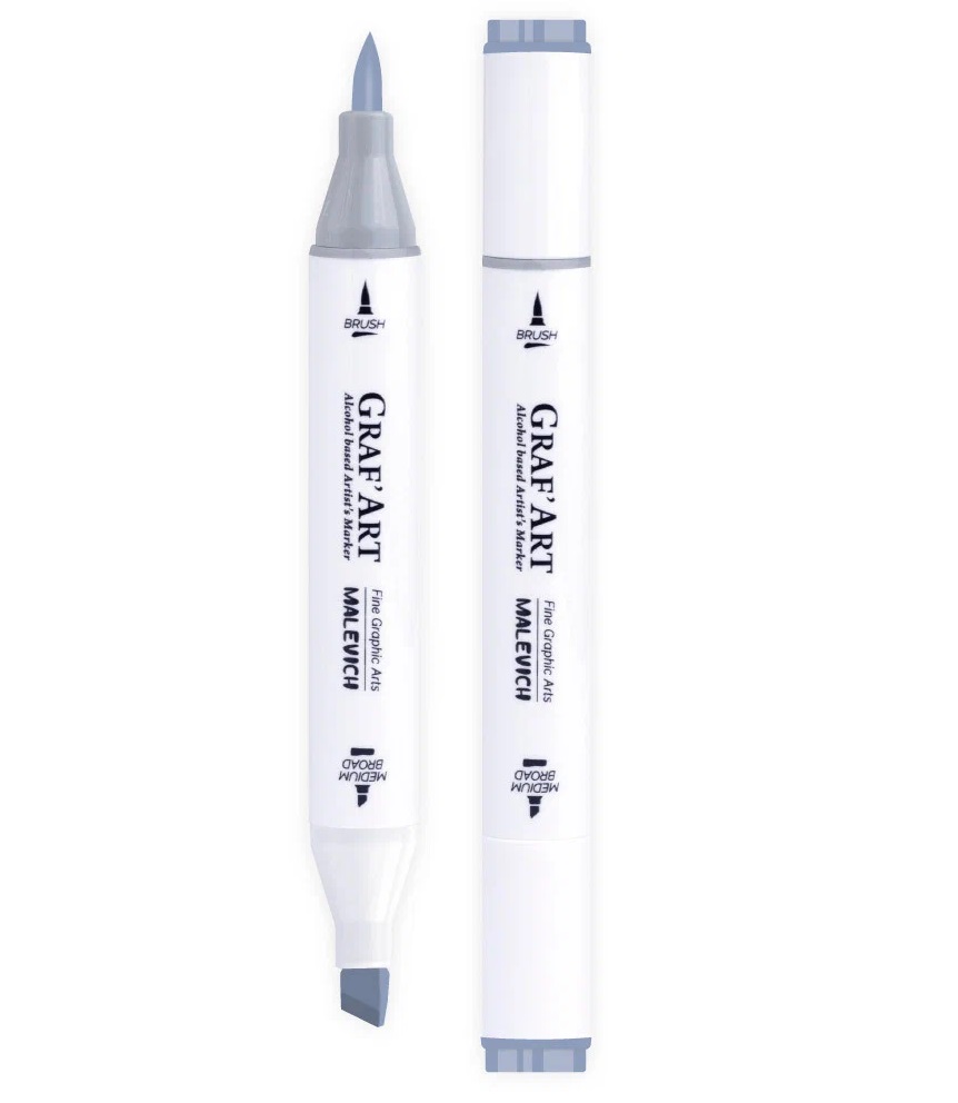 

Маркер спиртовой Малевичъ Graf'Art Brush, Серый холодный 5 C205
