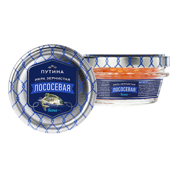 

Икра лососевая красная Путина Кета 120 г