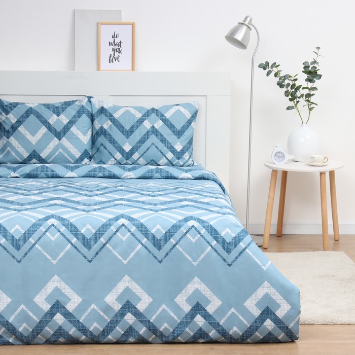 Постельное бельё Экономь и Я 2 спальное Zigzag,173х215см,175х214см, 50х70см-2шт,микрофибра