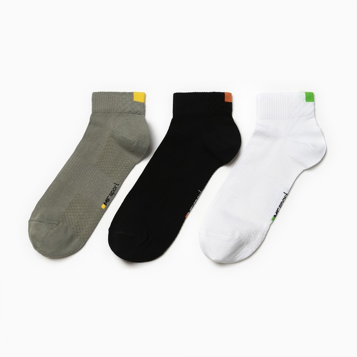 Комплект носков мужских MARK FORMELLE MF Sport белых, зеленых, черных 27-29, 3 пары
