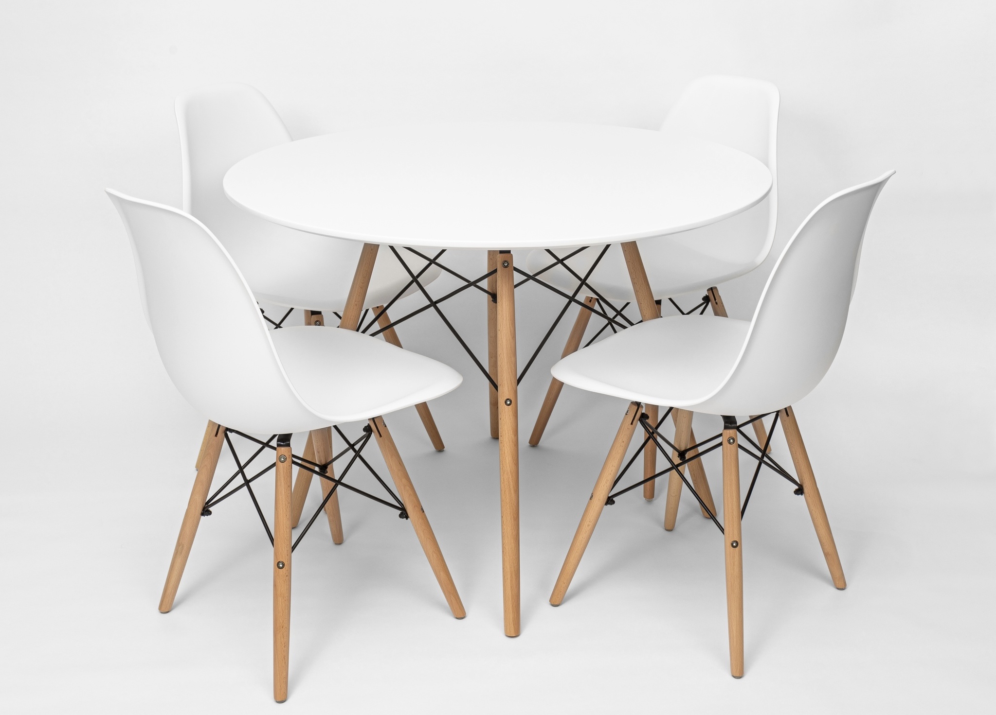 

Набор SteelWood Eames стол и 4 стула, белый, Eames