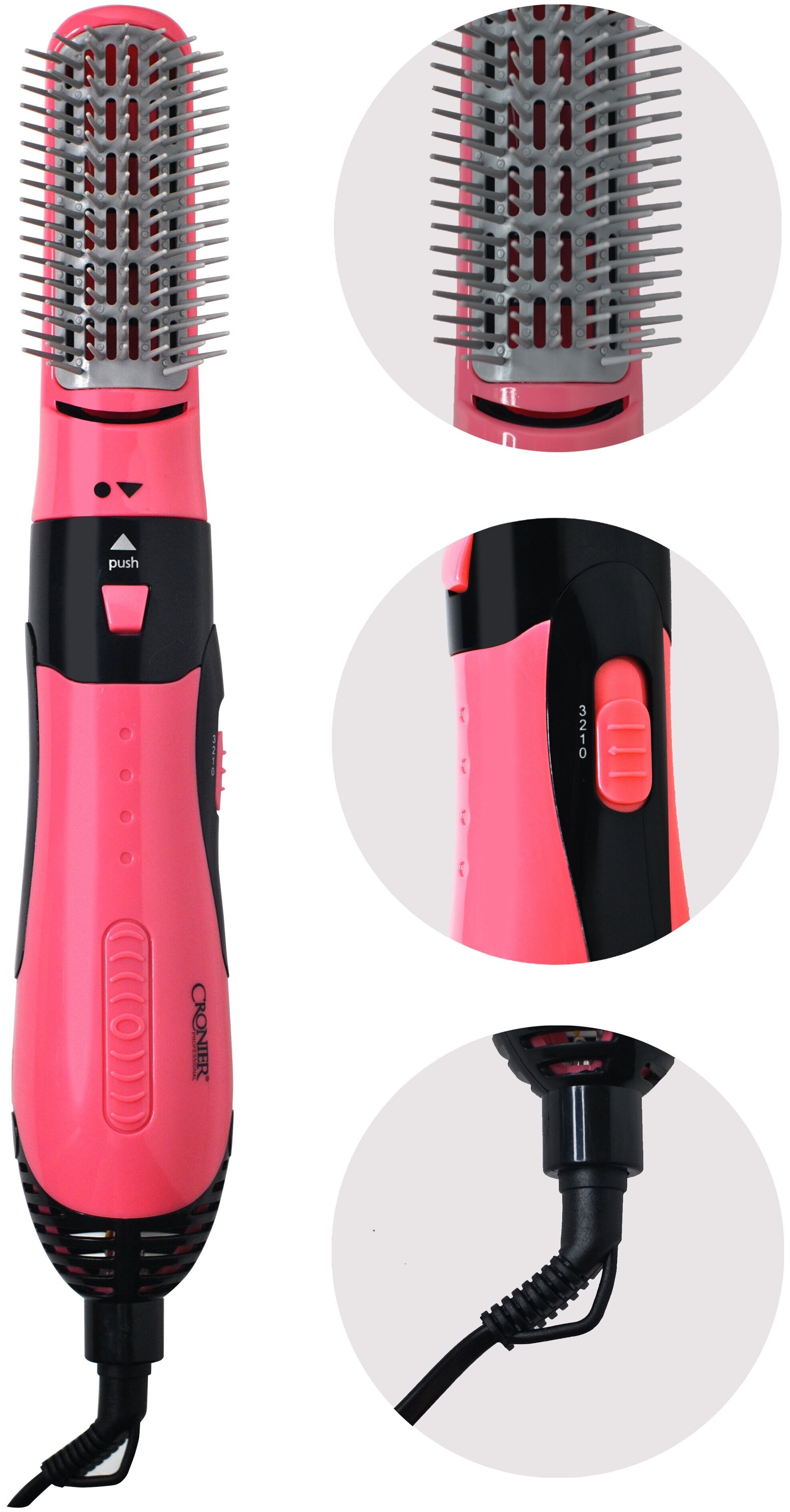 Фен Cronier CR-800-1 800 Вт розовый щипцы для укладки волос ga ma gi0206 розовый