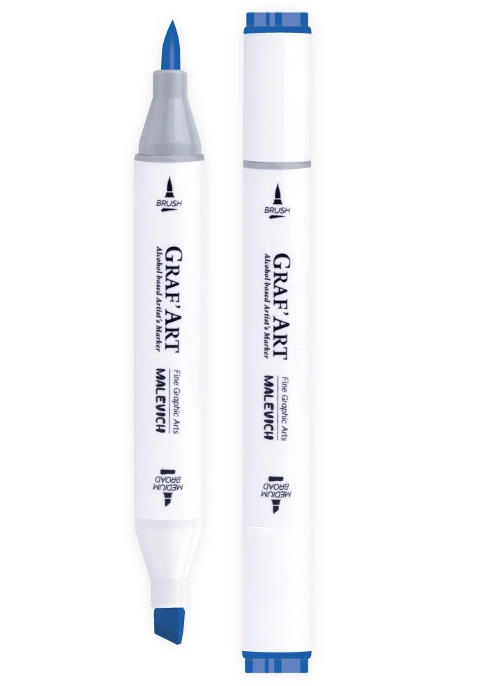 

Маркер спиртовой Малевичъ Graf'Art Brush, Синий кобальт B605