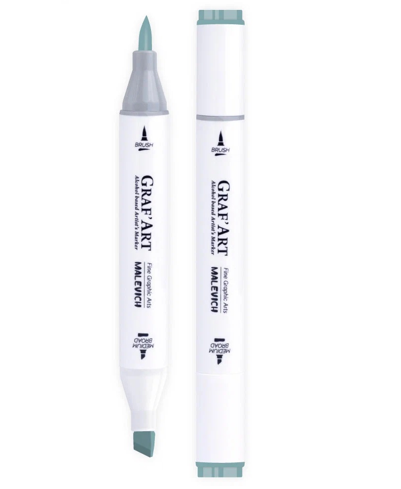 

Маркер спиртовой Малевичъ Graf'Art Brush, Серый бирюзовый B503