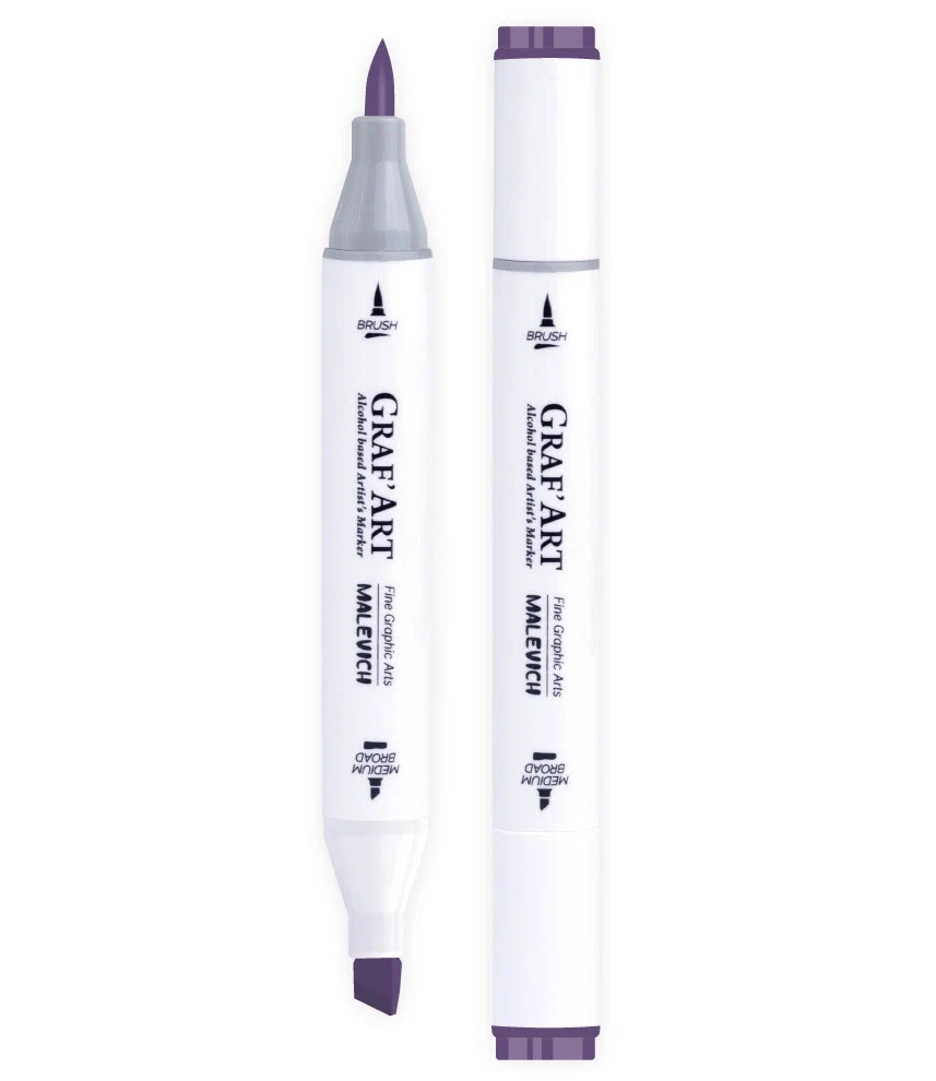

Маркер спиртовой Малевичъ Graf'Art Brush, Пыльная сирень V403, Фиолетовый