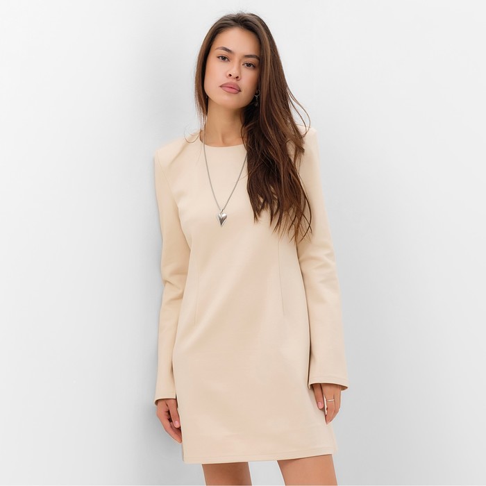 

Платье женское MIST Line бежевое 44 RU, Бежевый, Line