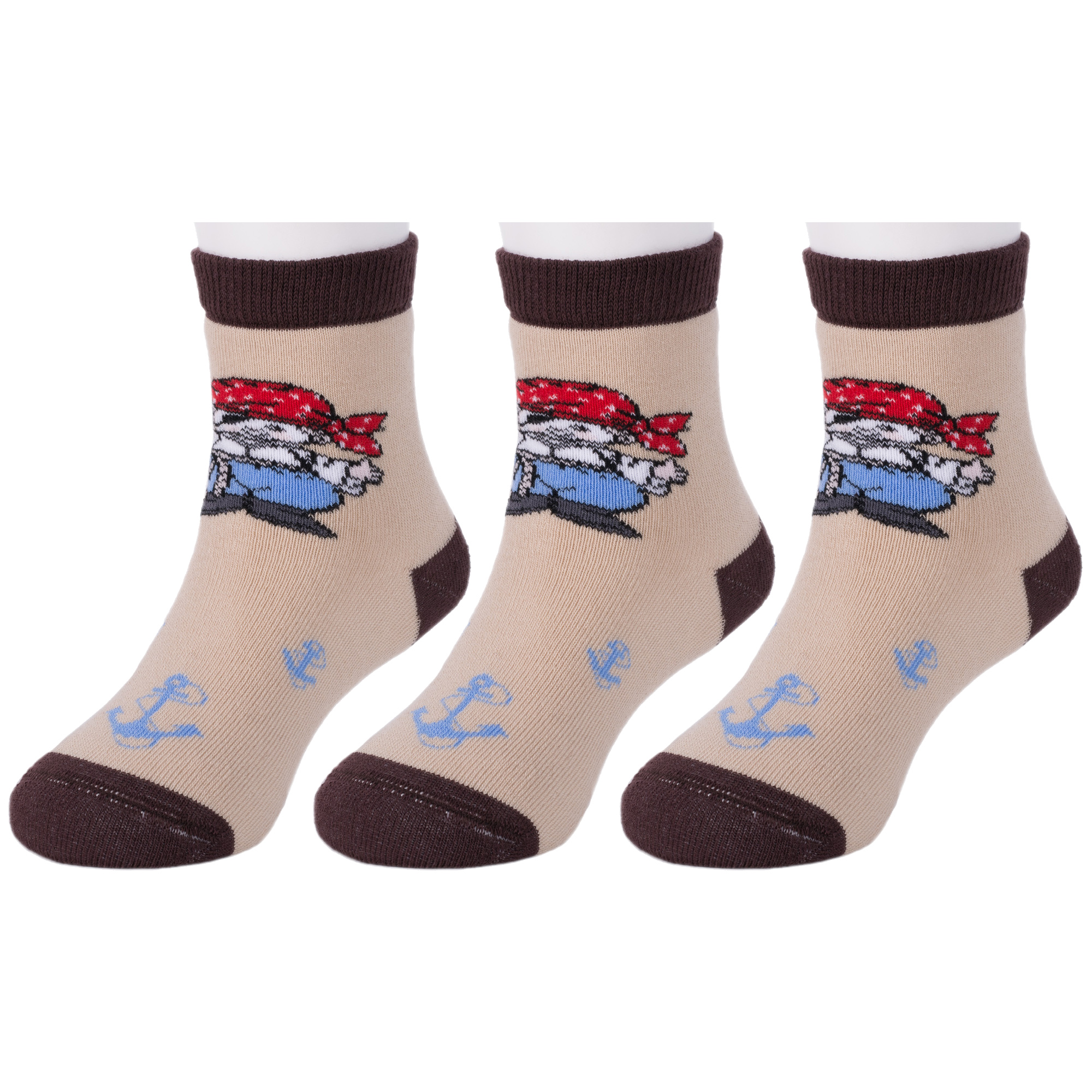 

Носки для мальчиков LorenzLine 3-Л52 цв. бежевый; коричневый; голубой р. 24, 3-Л52