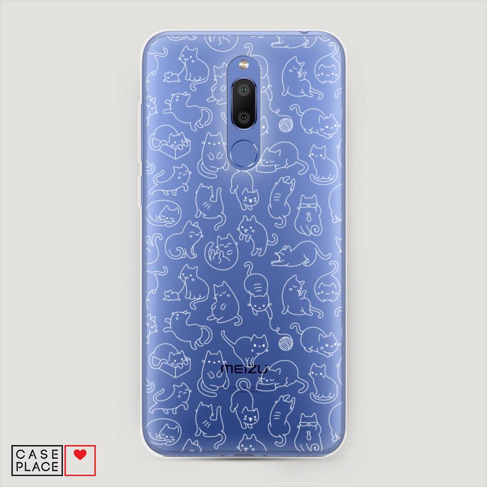 

Чехол Awog на Meizu M6T "Шкодливые котики", Черный;белый;серый, 72850-2