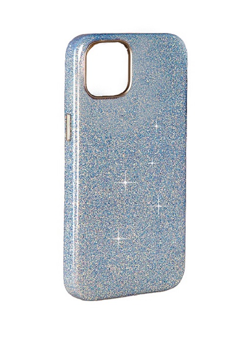 

Чехол iPhone 15 Sparkle, синий с блестками (IS019371)