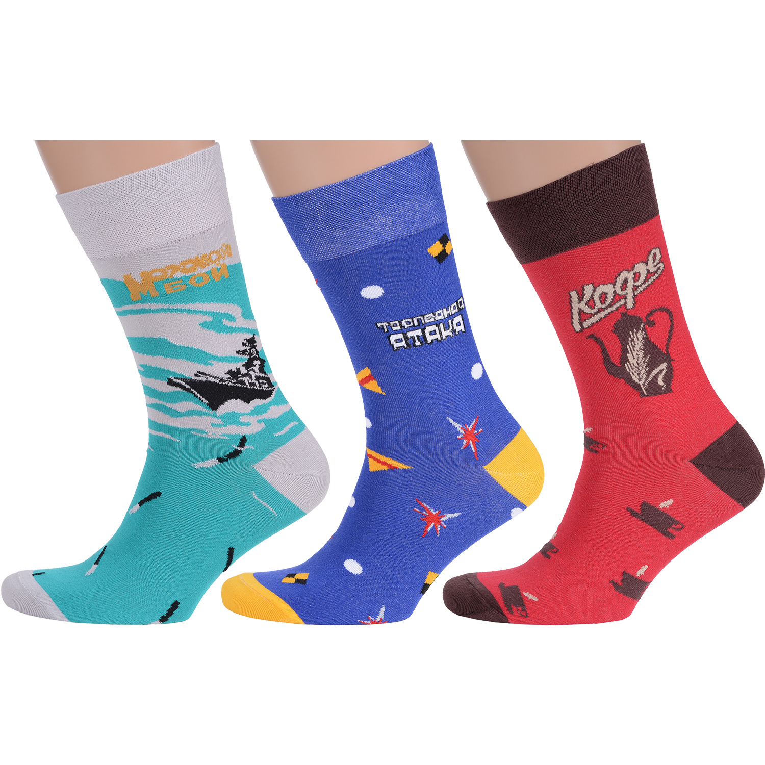 фото Комплект носков мужских moscowsocksclub msk3-м21 разноцветных 25